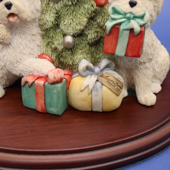 Sherratt & Simpson Westie Dogs w/ Christmas Tree Figurine West Highland Terrier - Picture 5 of 11